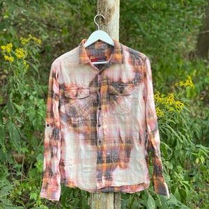 Distressed Vintage Flannel Mens Large